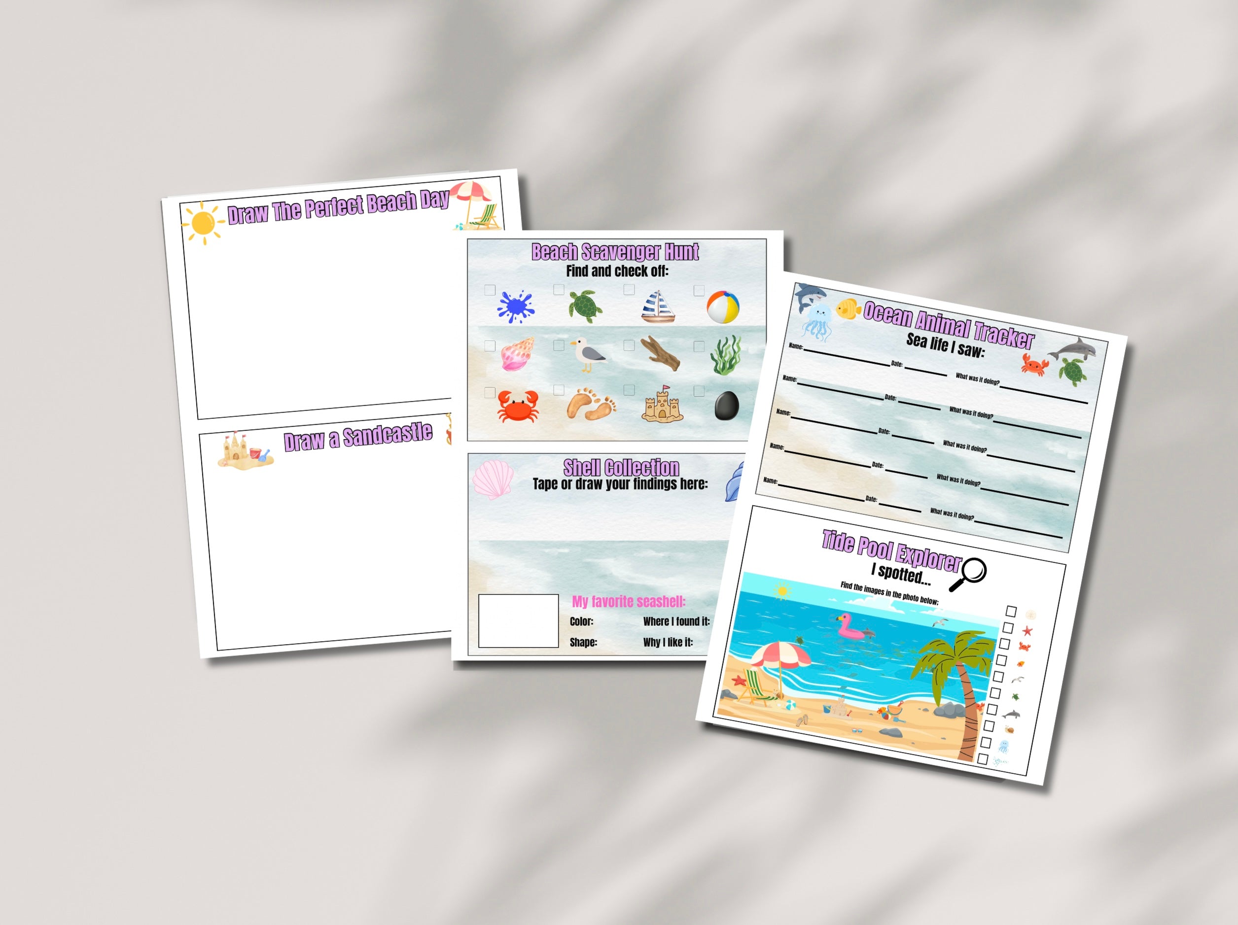 Beach Explorer Activity Journal – Printable Kids Beach Activity Pack