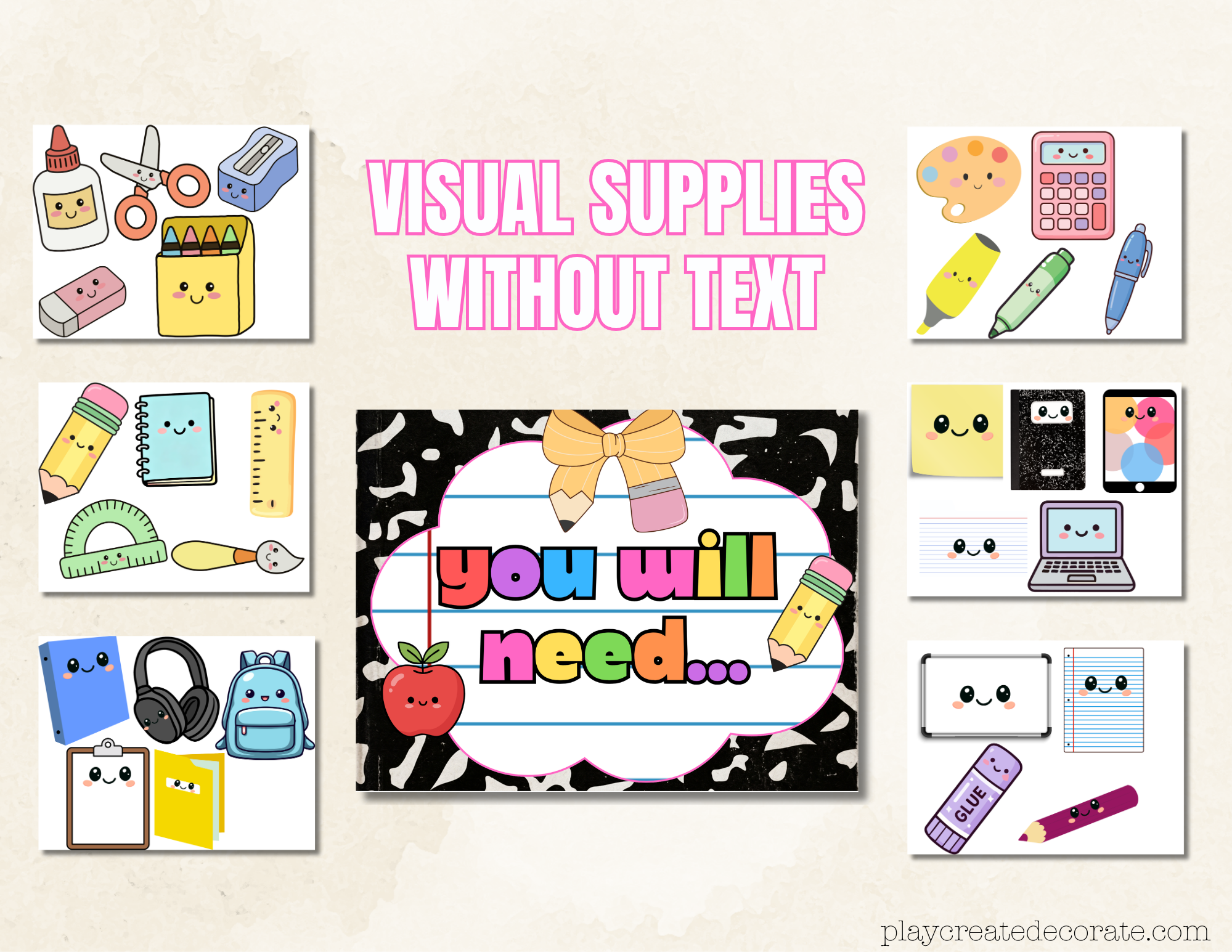 Visual Supplies without Text mockup