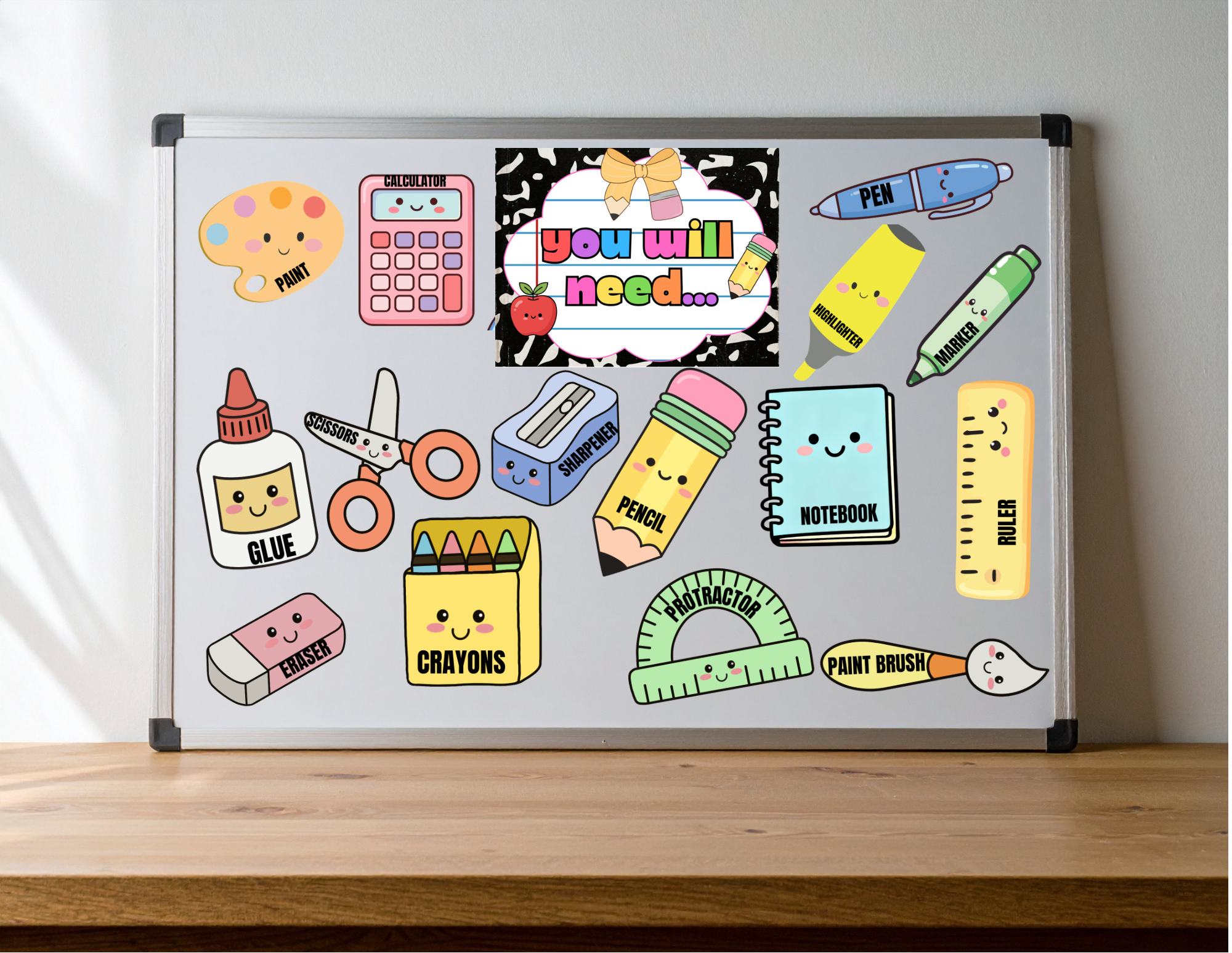 Visual Supplies with Text Option mockup