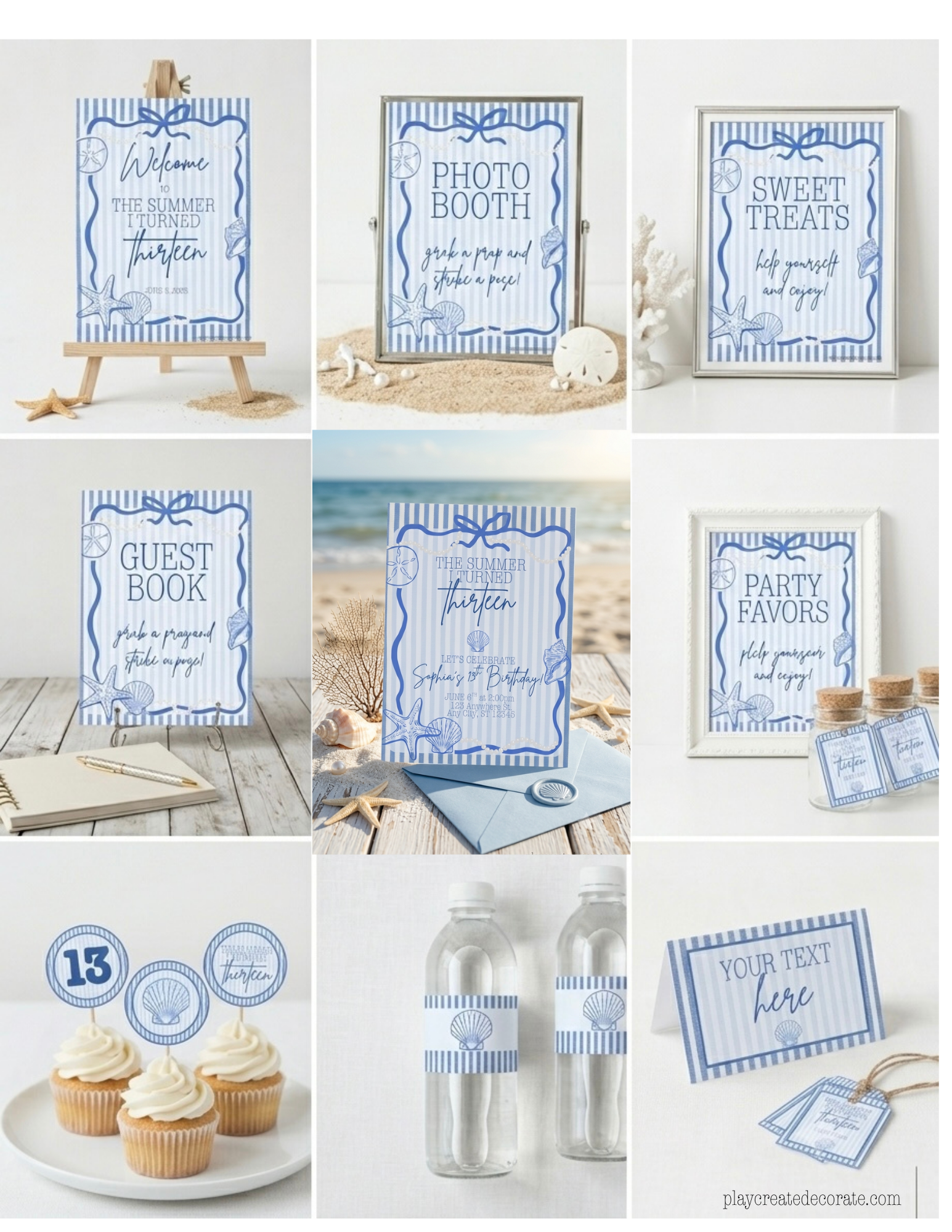 The Summer I Turned Pretty | Beach Birthday Party Printable Pack