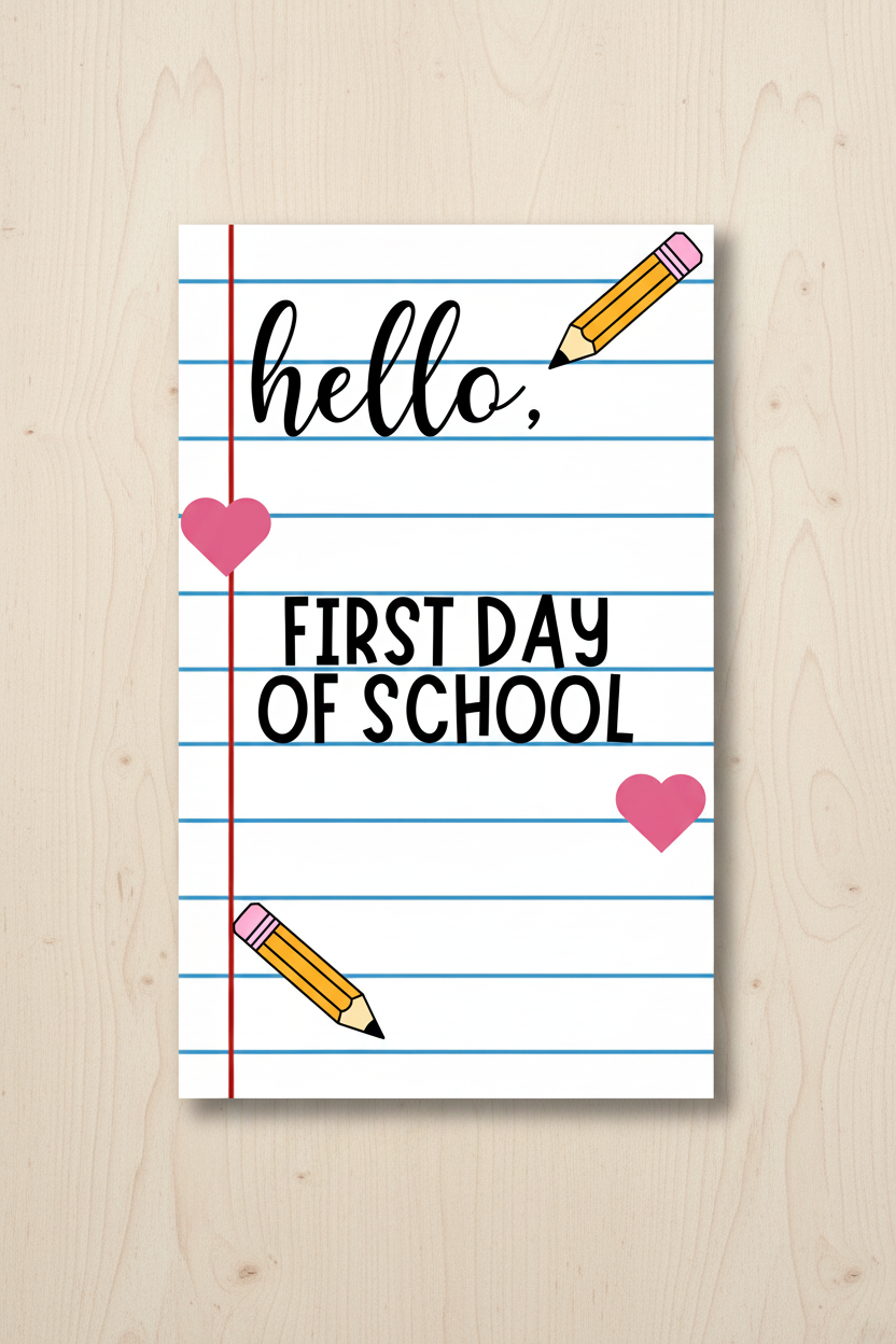 First Day of School Banner – Printable 3x5 ft