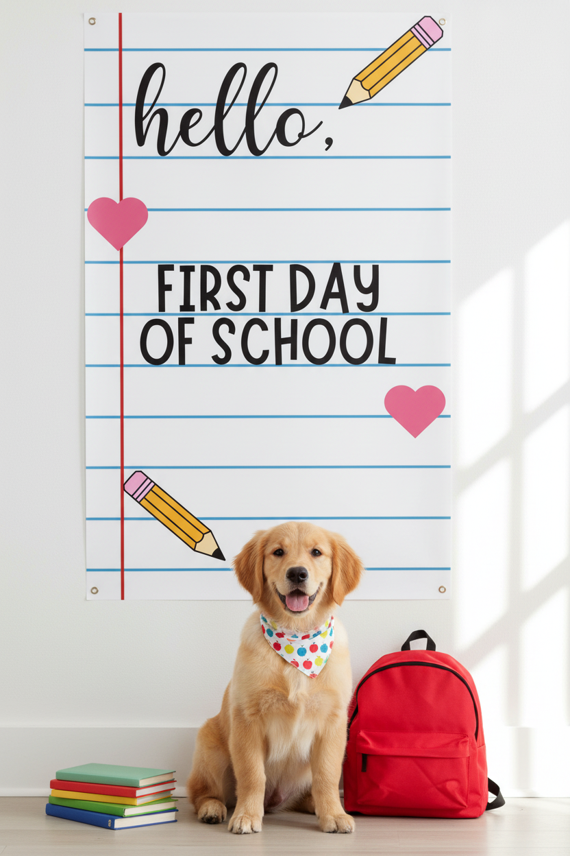 First Day of School Banner – Printable 3x5 ft