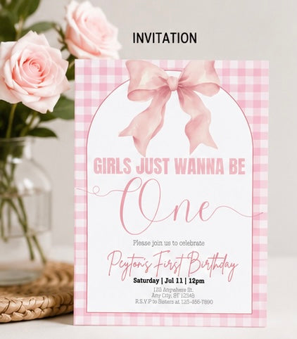 Girls Just Wanna be ONE – Printable Party Bundle