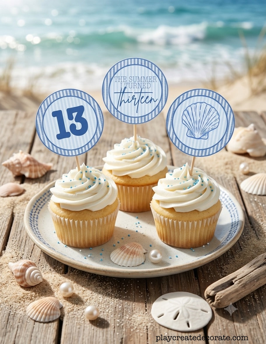 The Summer I Turned Pretty | Beach Birthday Party Printable Pack