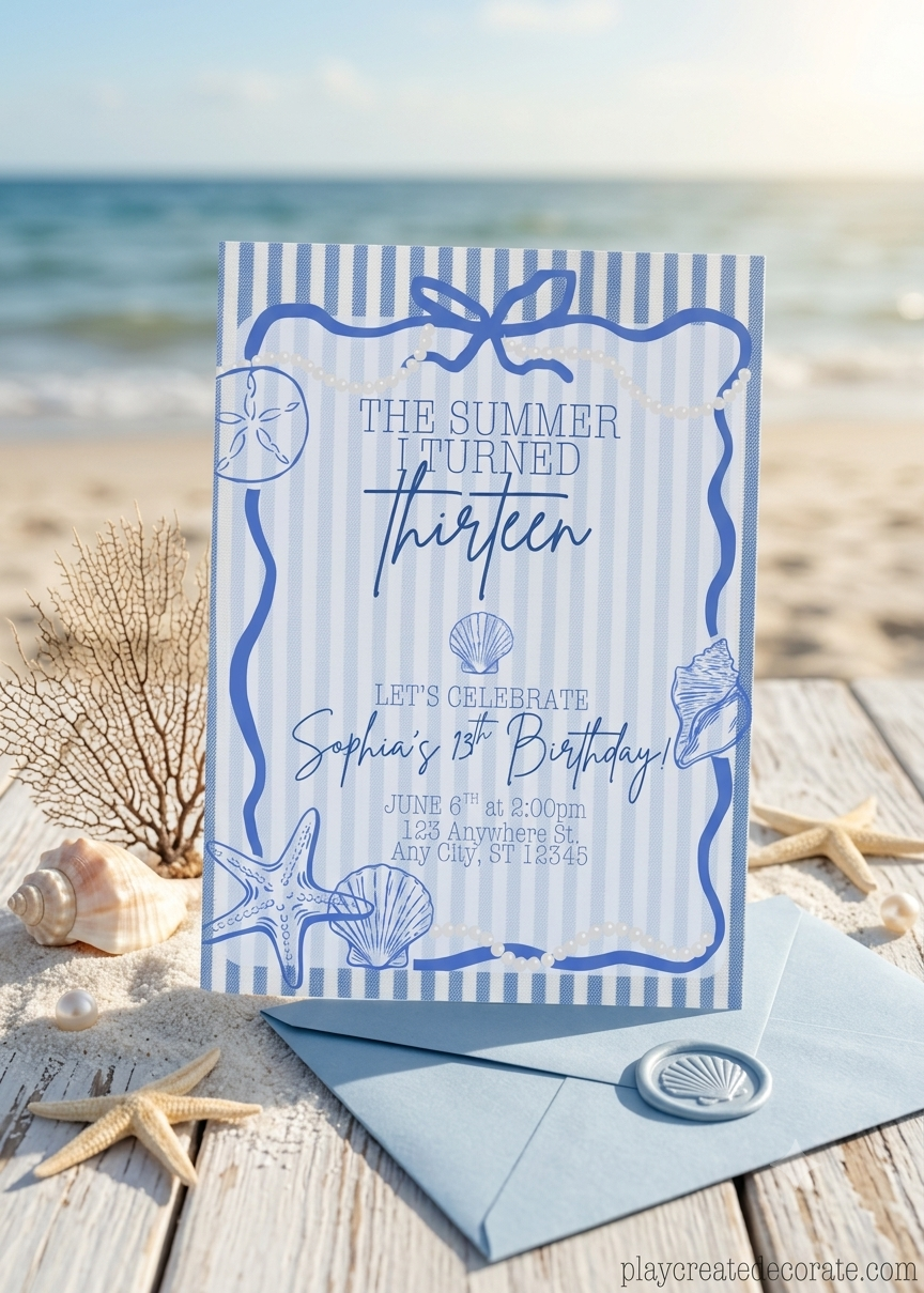 The Summer I Turned Pretty | Beach Birthday Party Printable Pack