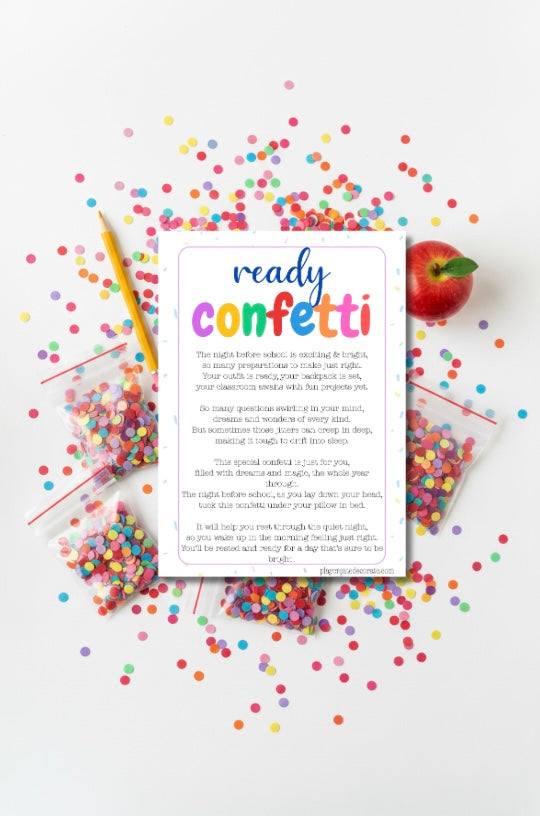 Ready Confetti - First Day of School Printable Kit