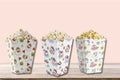 Three Summerween popcorn box designs displayed together