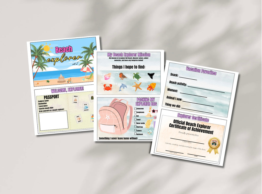 Beach Explorer Activity Journal – Printable Kids Beach Activity Pack